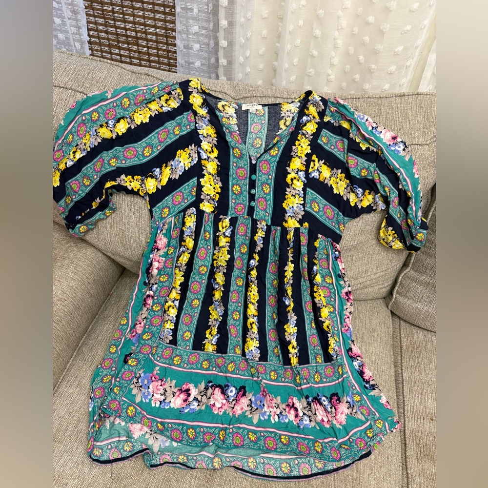 Umgee Floral Bohemian Women's Dress